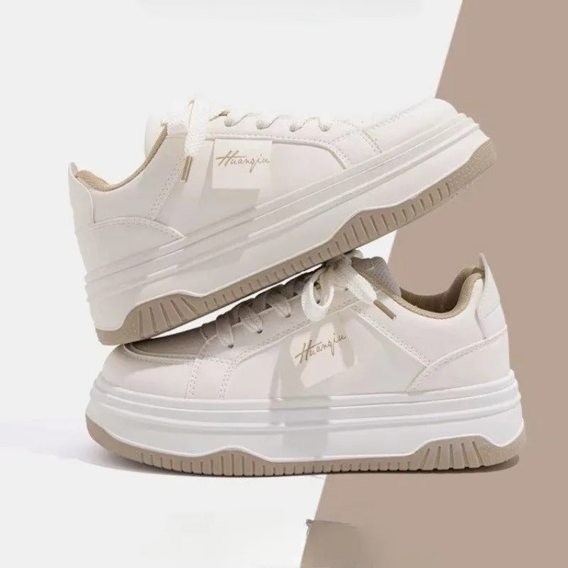 Baskets épaisses blanches pour femmes