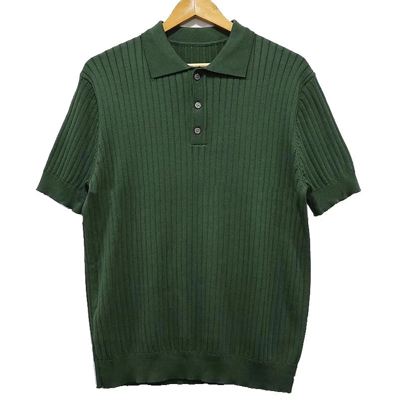 Polo rayé rétro pour hommes