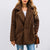 Manteau Teddy à double boutonnage pour femmes
