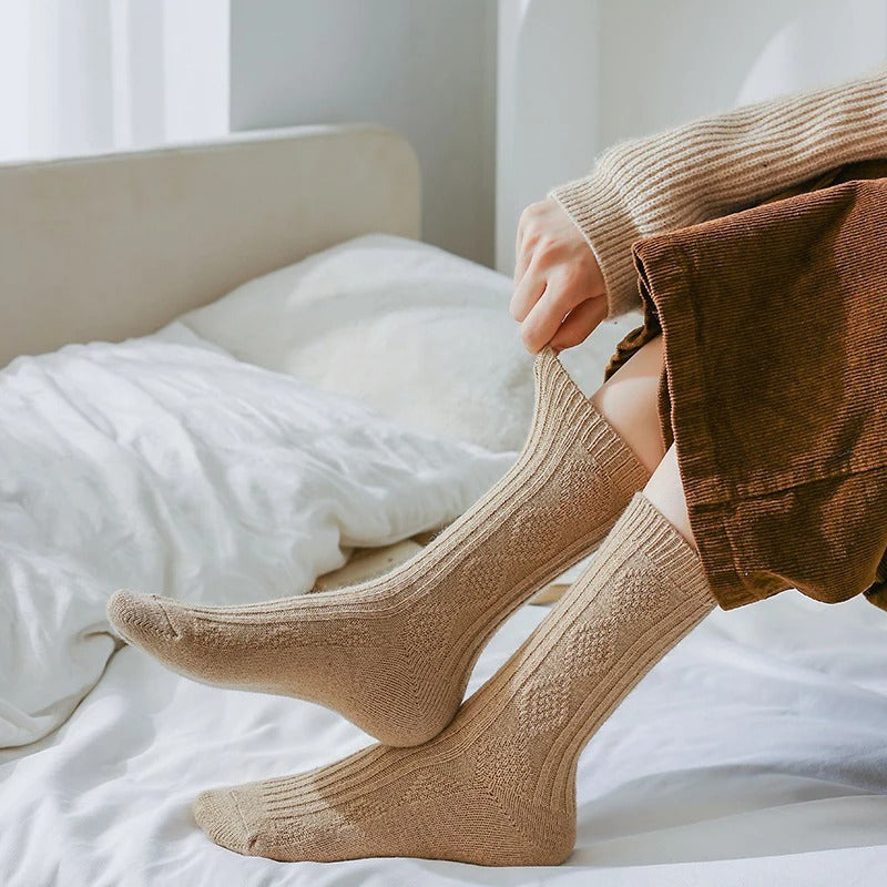 3 paires/ensemble Chaussettes en laine de cachemire pour femmes