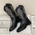 Bottes de cow-boy à broderie vintage pour femmes
