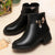 Bottes strass en cuir souple pour femmes
