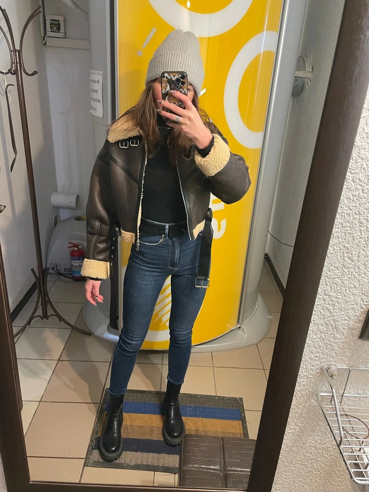 Veste Vintage à ourlet ceinturé pour femmes