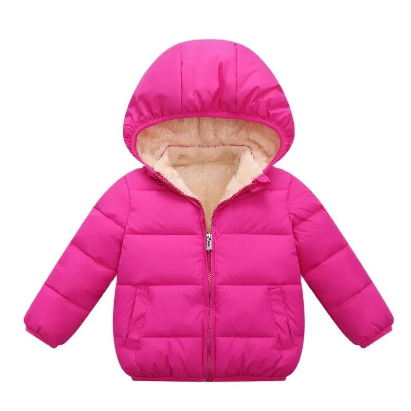 Veste à capuchon en fourrure pour enfants