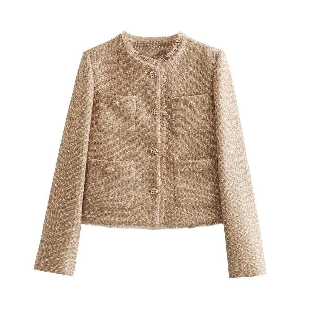 Veste courte en tweed pour femmes