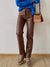 Pantalon classique en cuir pour femmes