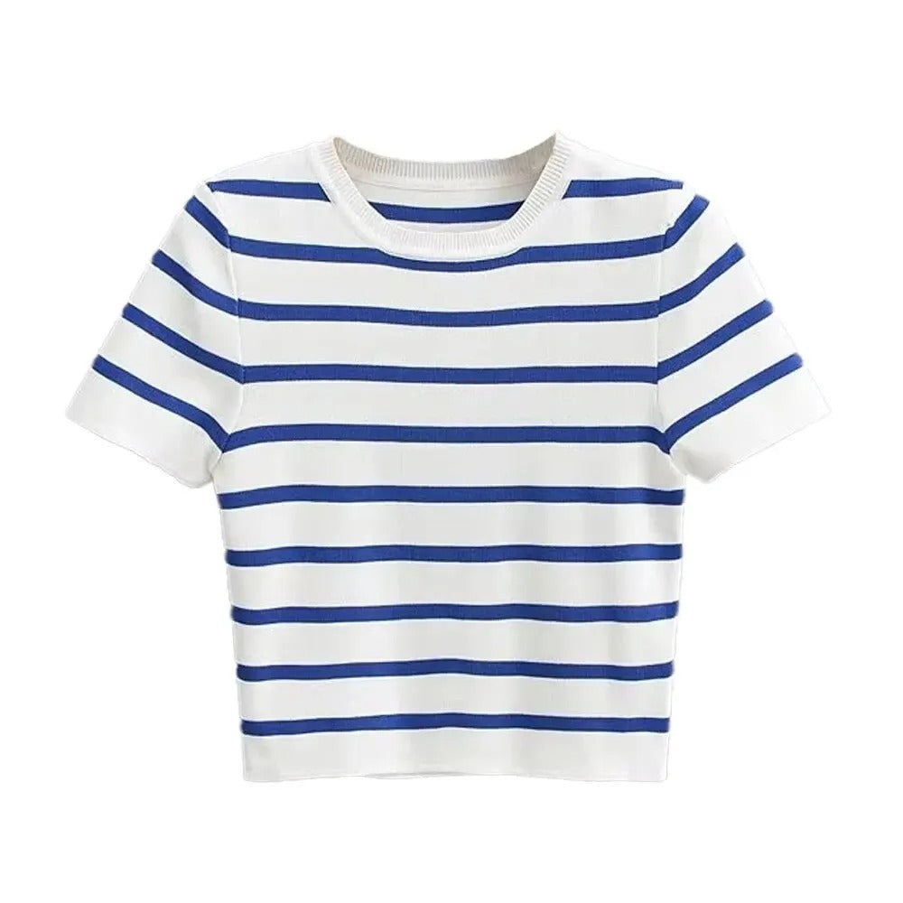 Pull court en tricot pour femme