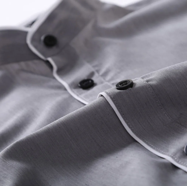 Chemisier slim à manches longues pour hommes