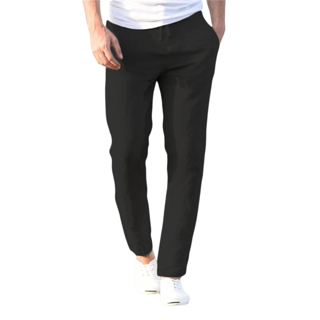 Pantalon homme en coton et lin