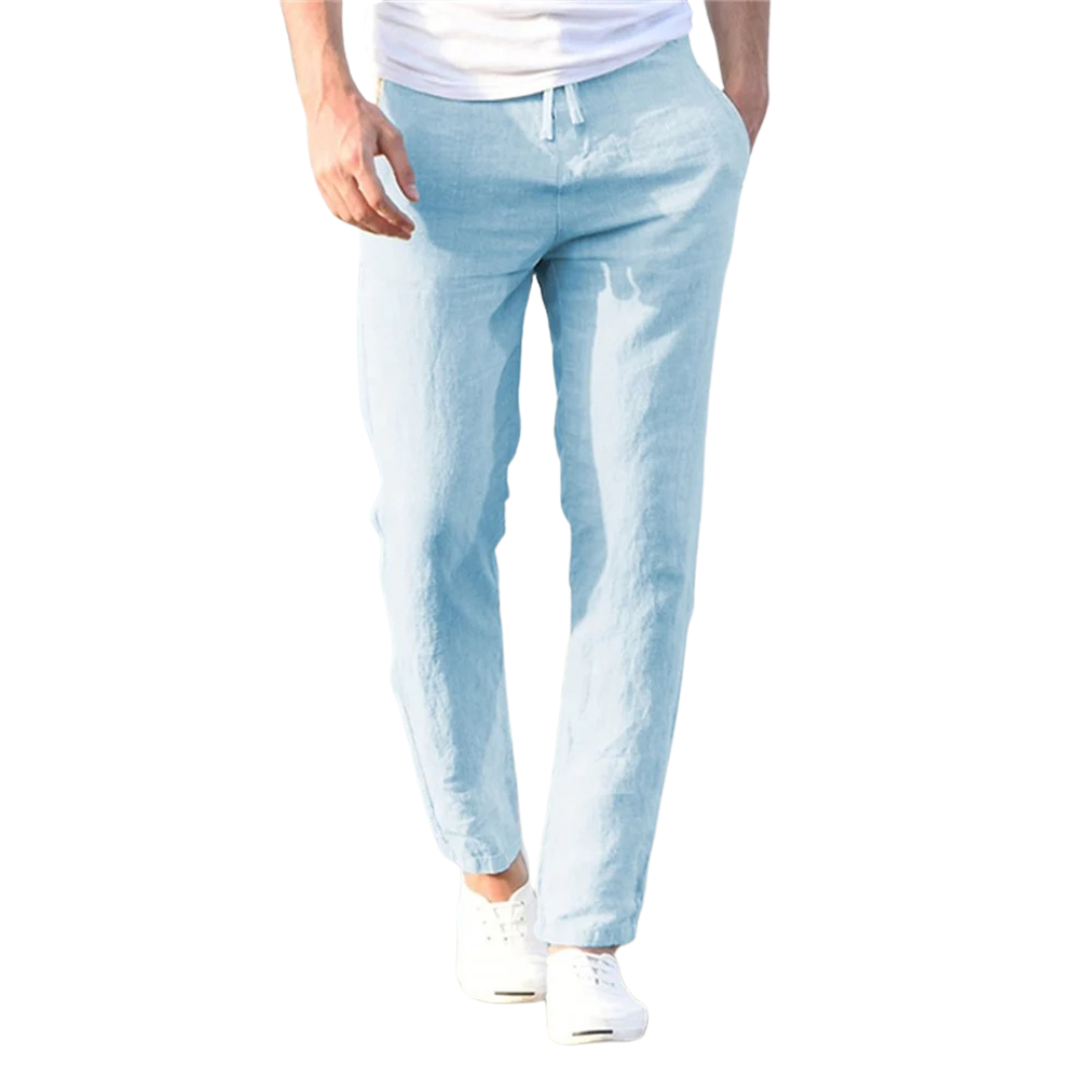 Pantalon homme en coton et lin