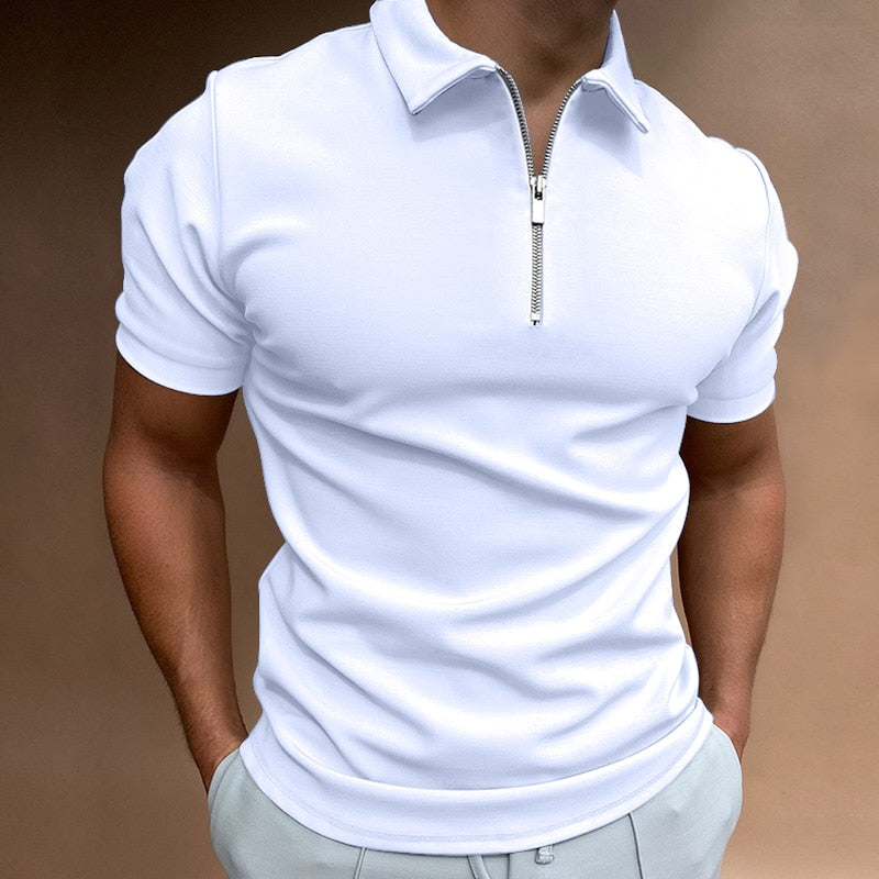 Polo Homme Manches Courtes Élégant 100% Coton avec Col Chic 5