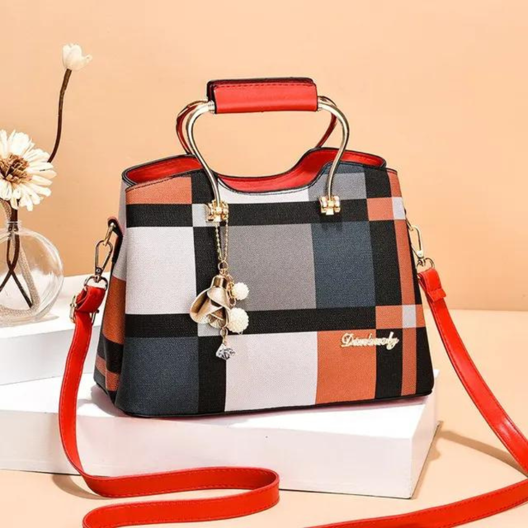 Sac à bandoulière à motif plaqué pour femme