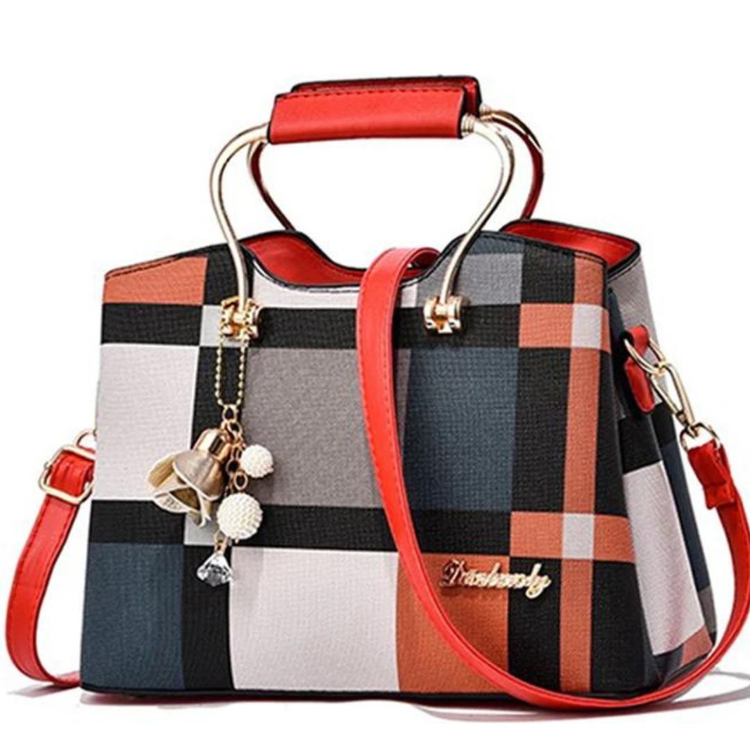 Sac à bandoulière à motif plaqué pour femme
