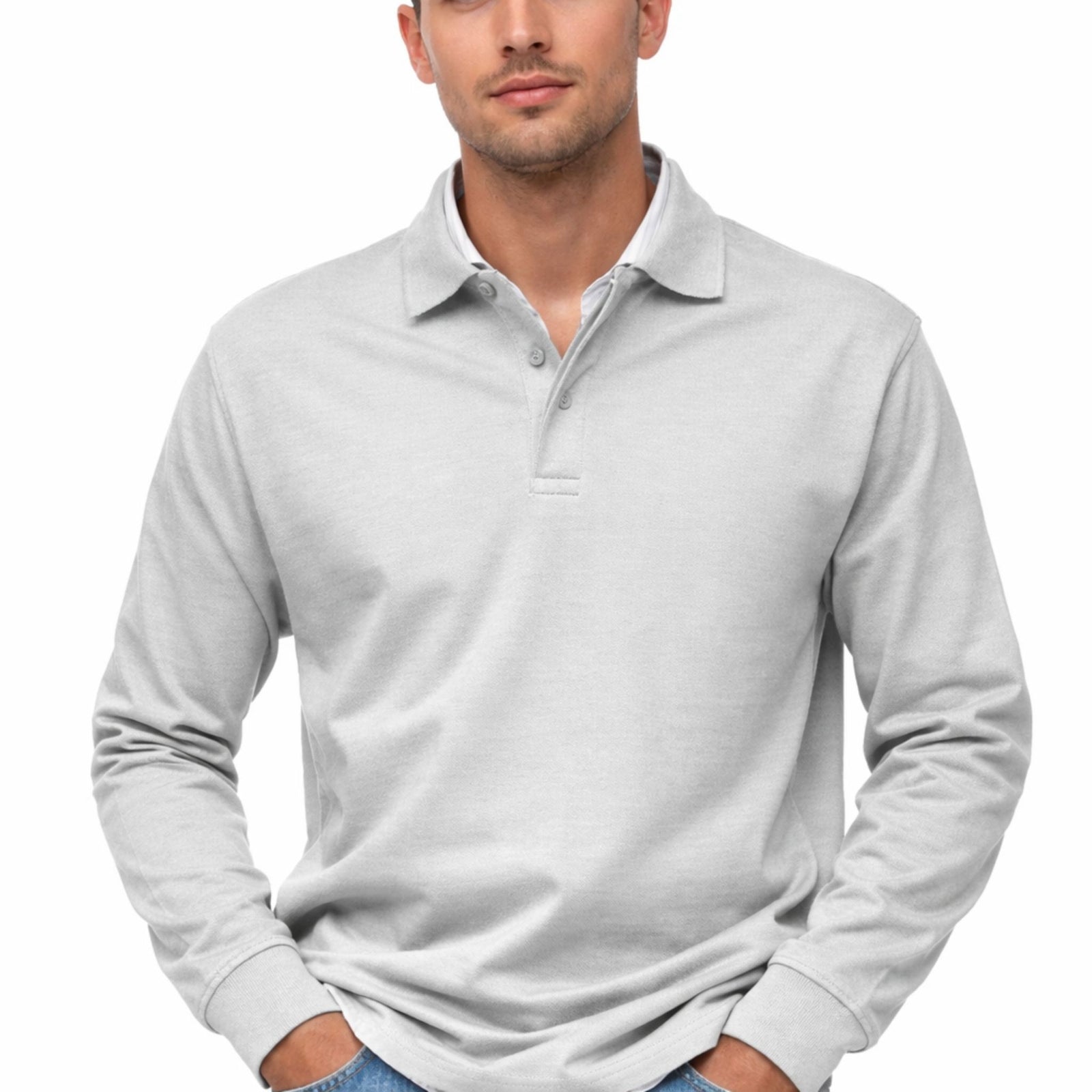 Polo à Manches Longues pour Hommes Chic