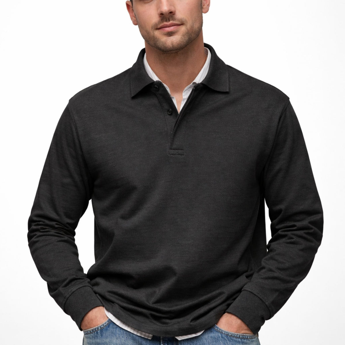 Polo à Manches Longues pour Hommes Chic