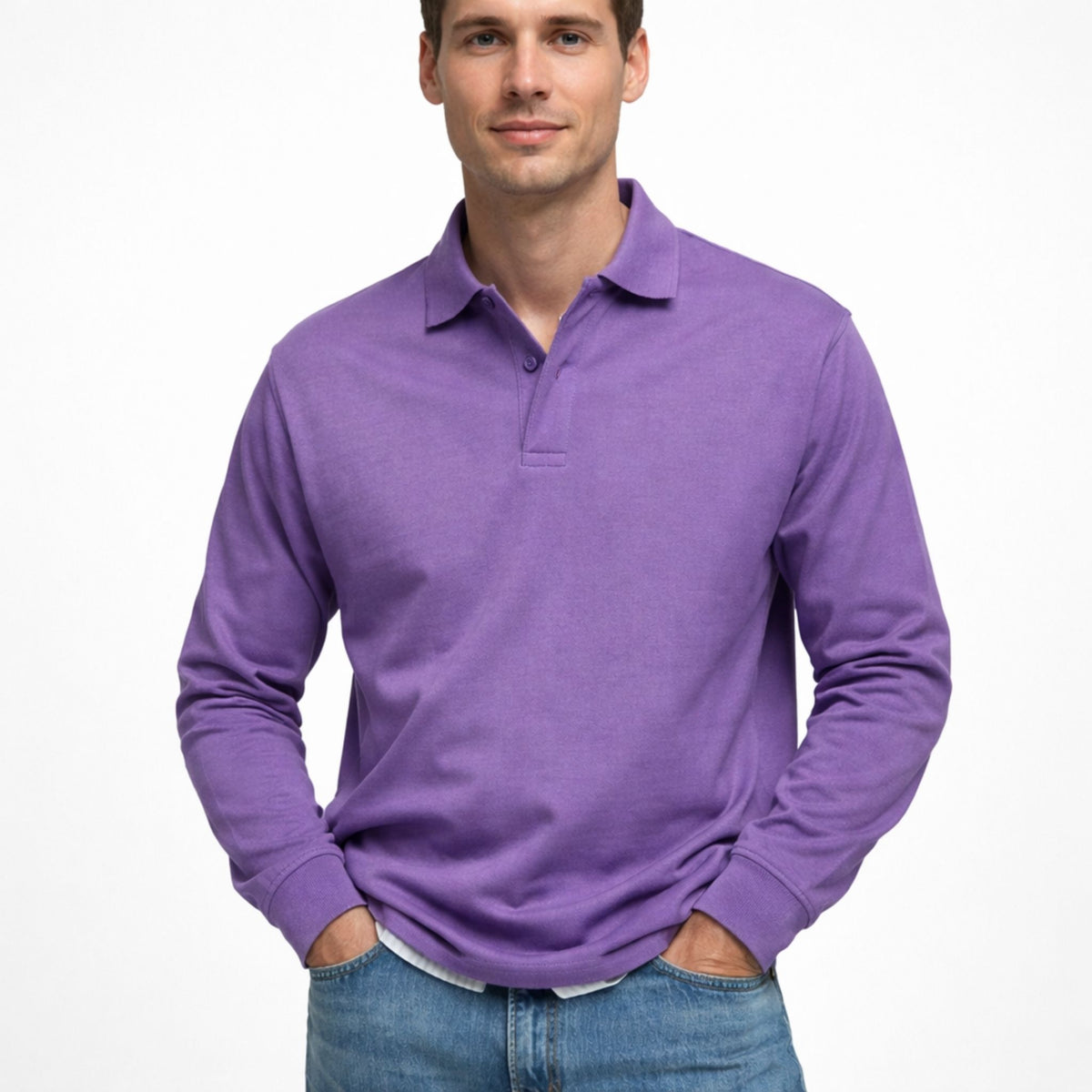 Polo à Manches Longues pour Hommes Chic