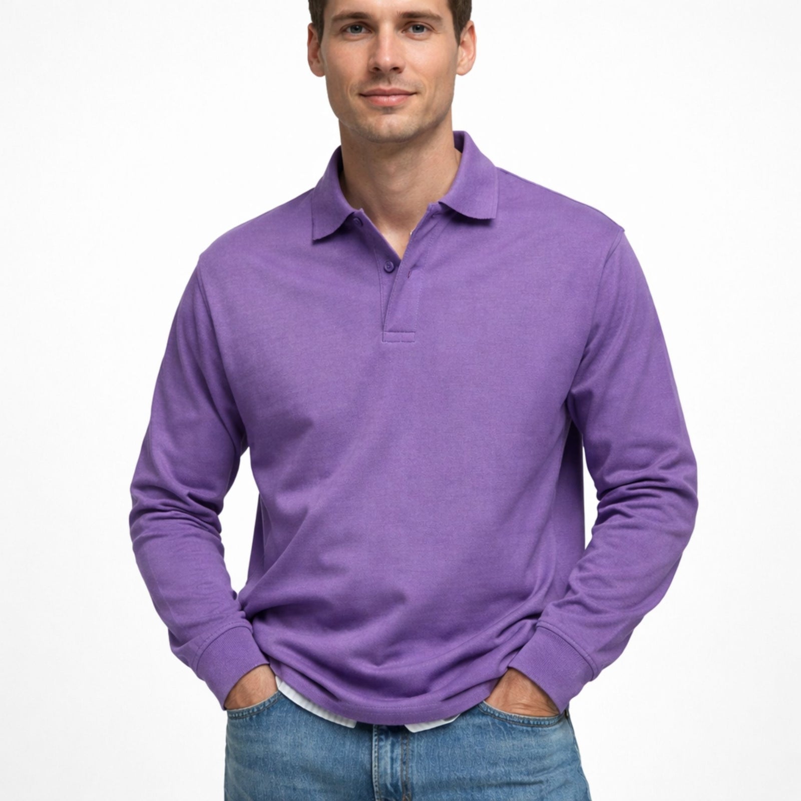 Polo à Manches Longues pour Hommes Chic