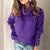 Variant image for Pull Femme Longs Manches Confortable en Mélange de Fibres Douces-9