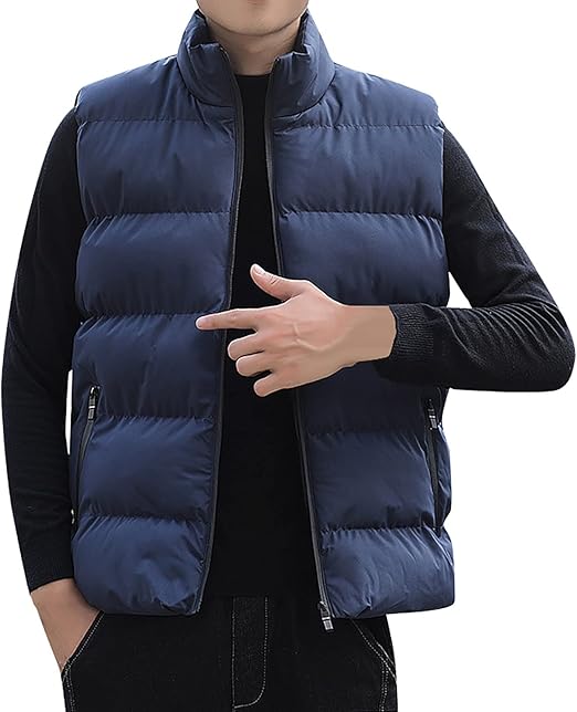 Veste polaire matelassée sans manches pour hommes