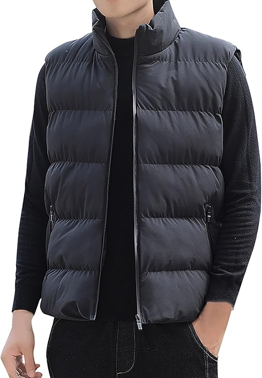 Veste polaire matelassée sans manches pour hommes