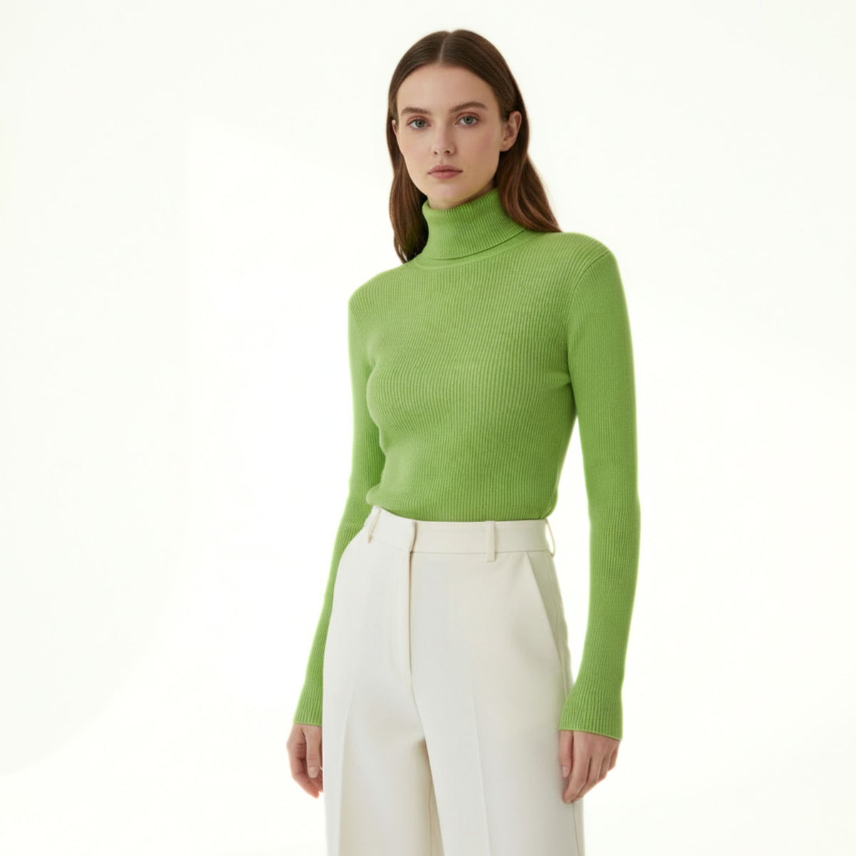 Pull à col roulé en cachemire pour femmes