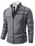 Variant image for Pull pour homme à fermeture éclair en tricot doux élégant-9