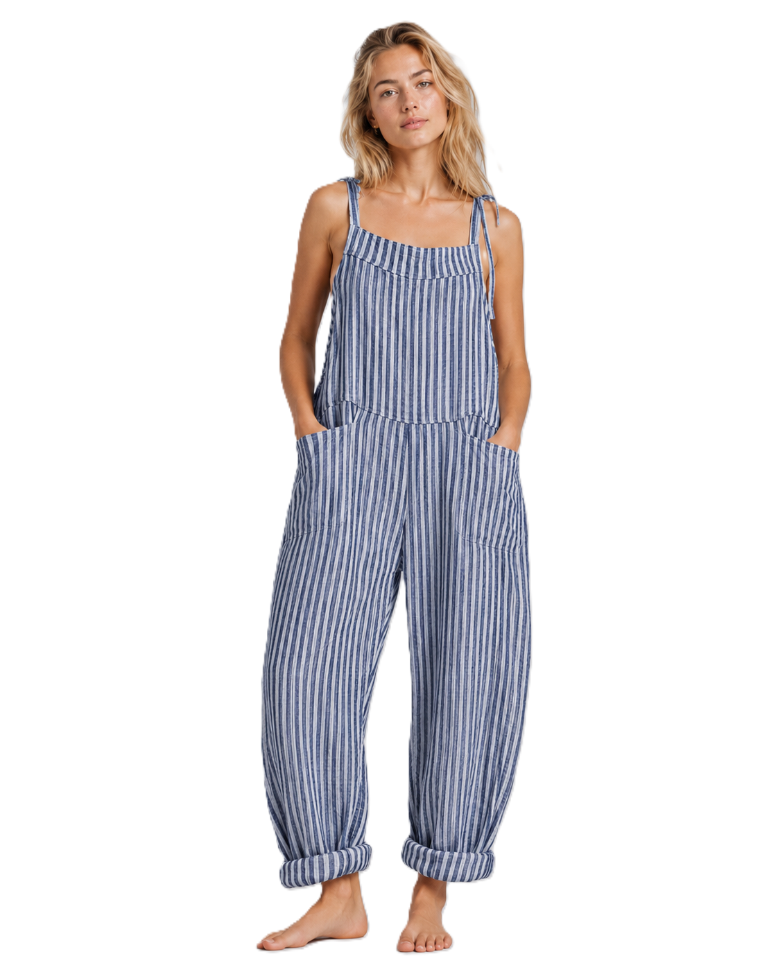 Salopette Femme Décontractée en Tissu Luxueux