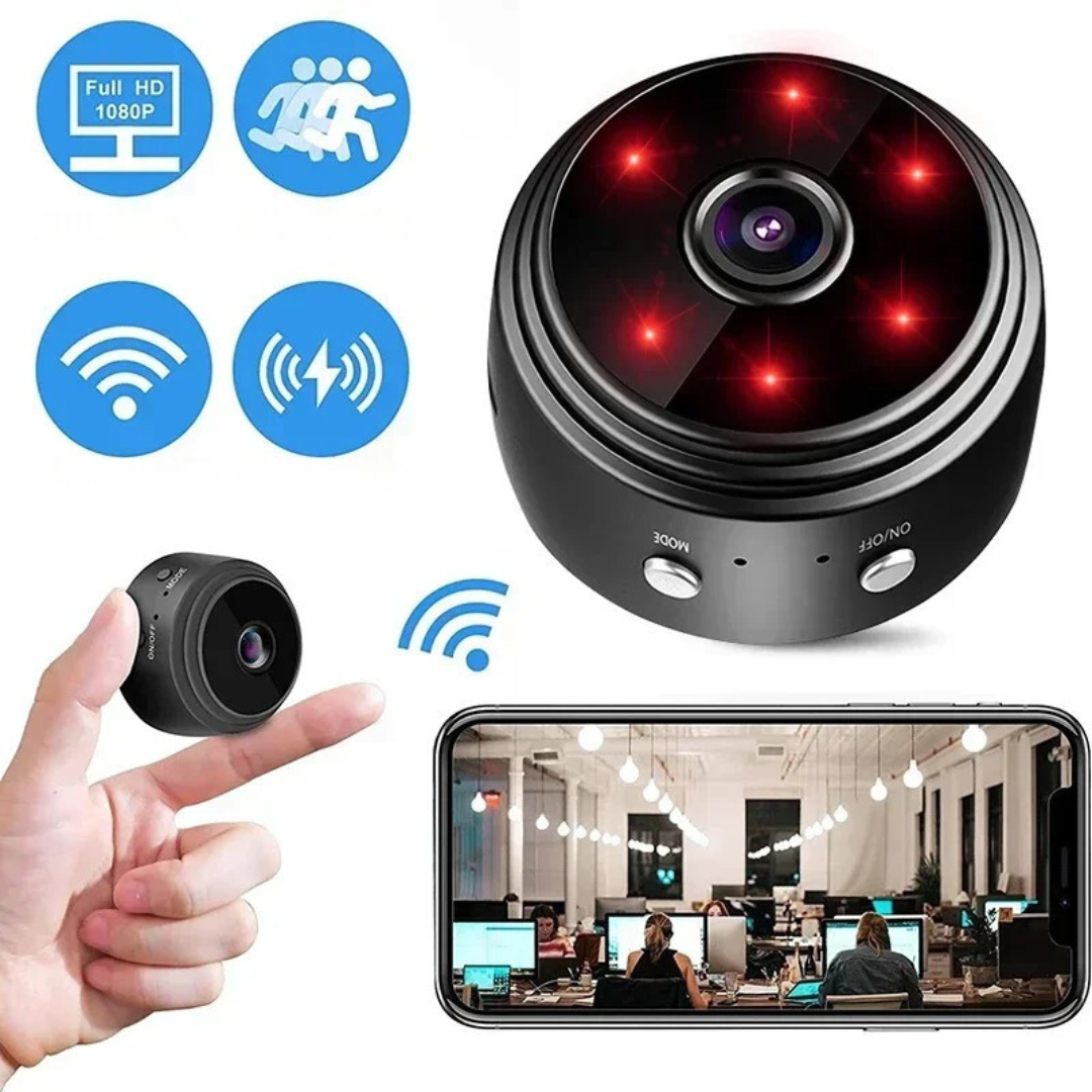 Caméra de sécurité sans fil 1080P HD compacte