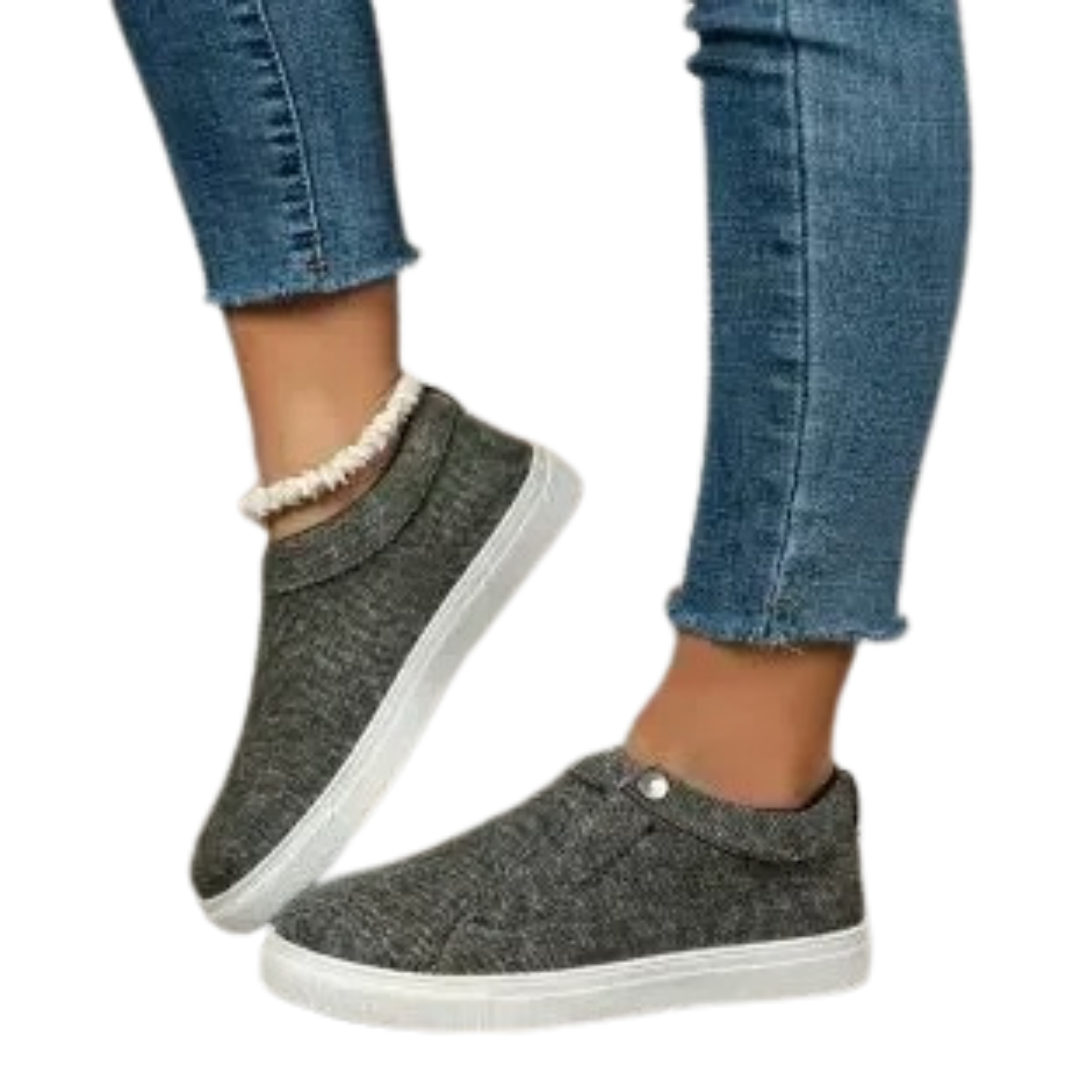 Chaussures plates en toile pour femmes