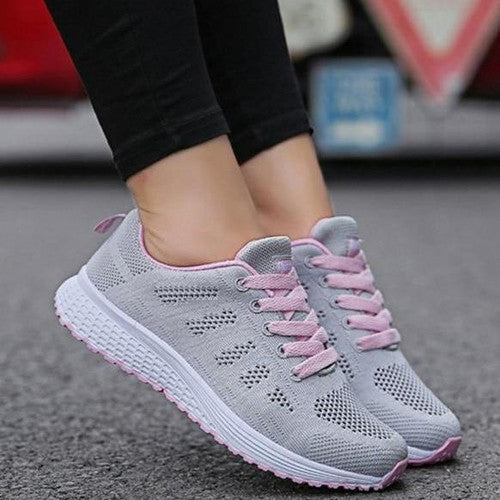 Chaussures plates en maille respirante pour femmes