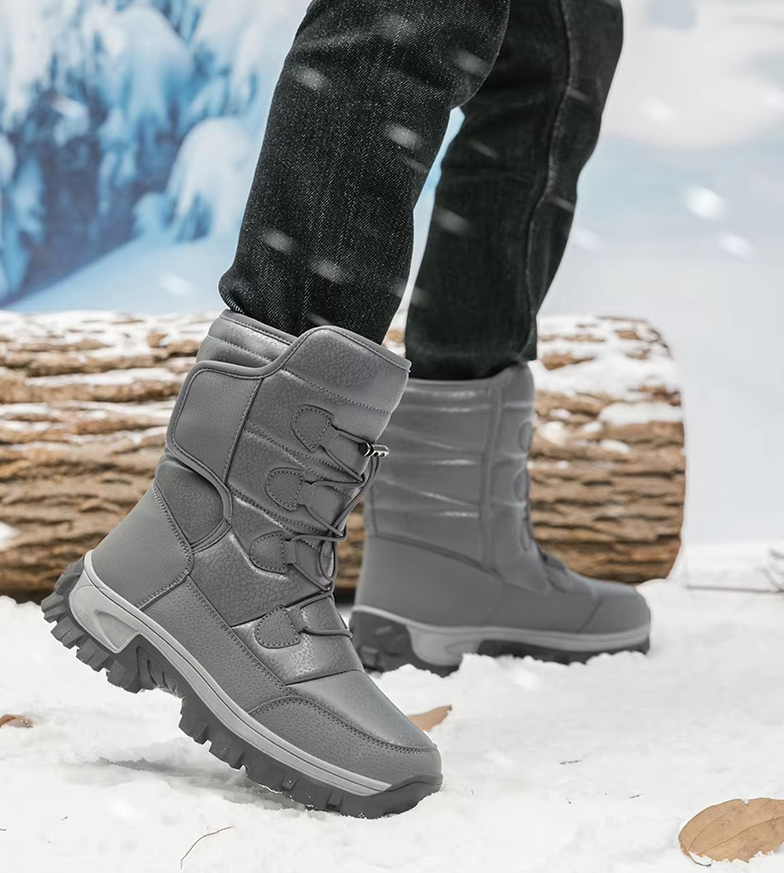 Bottes d'hiver en peluche pour hommes