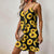 Robe tournesol à col en V