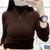 Pull à col roulé doublé de velours pour femmes