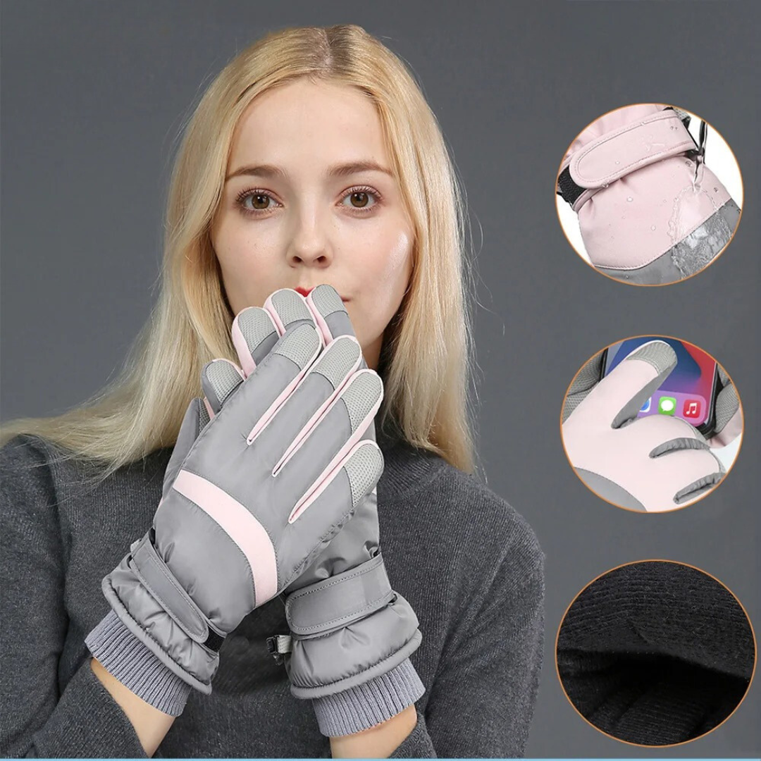 Gants de neige thermiques imperméables pour femmes
