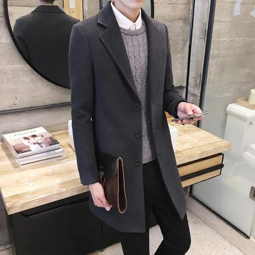 Trench-coat coupe-vent slim pour hommes