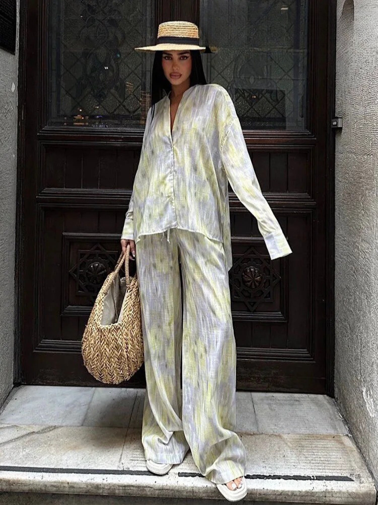 Pantalon imprimé vintage pour femmes