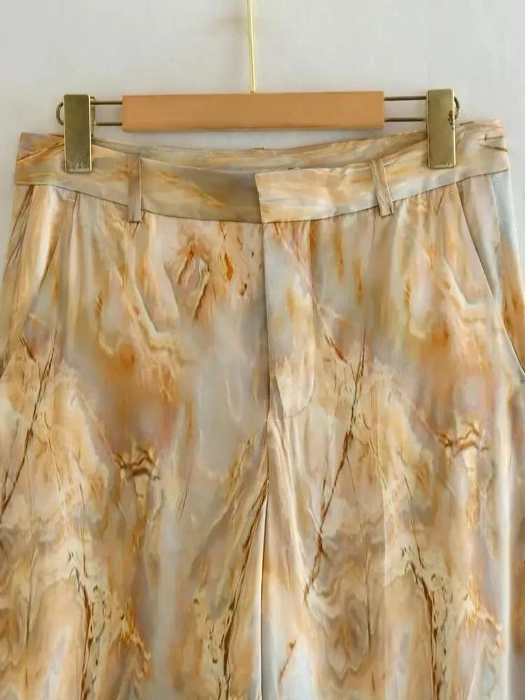 Pantalon imprimé vintage pour femmes