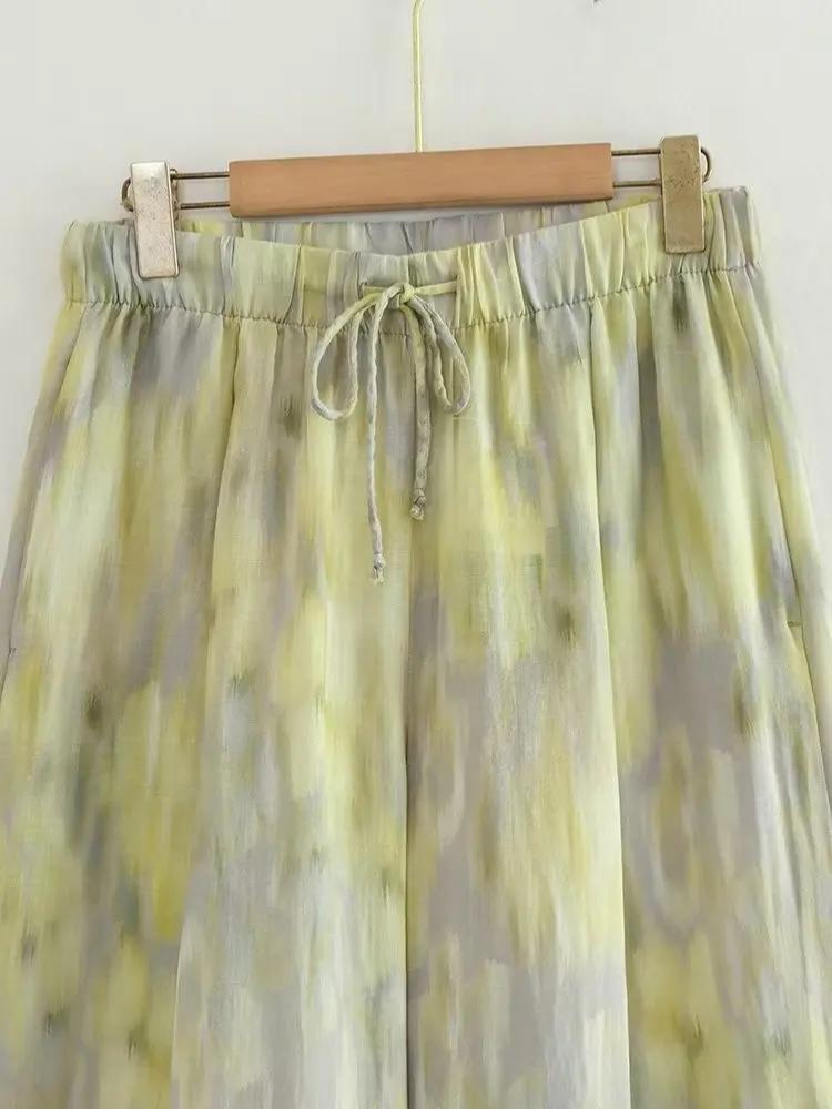 Pantalon imprimé vintage pour femmes