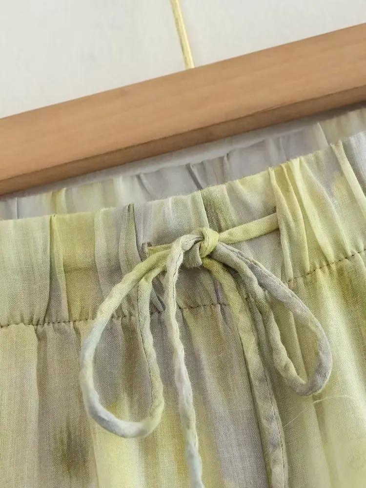 Pantalon imprimé vintage pour femmes