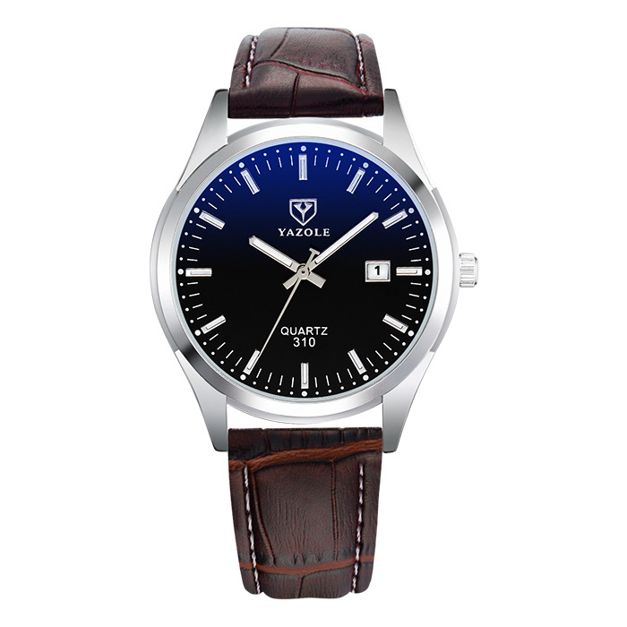 Montre-bracelet en cuir pour hommes