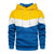 Sweat à capuche en polaire patchwork pour hommes