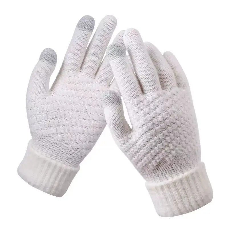 Gants d'hiver classiques en tricot à écran tactile