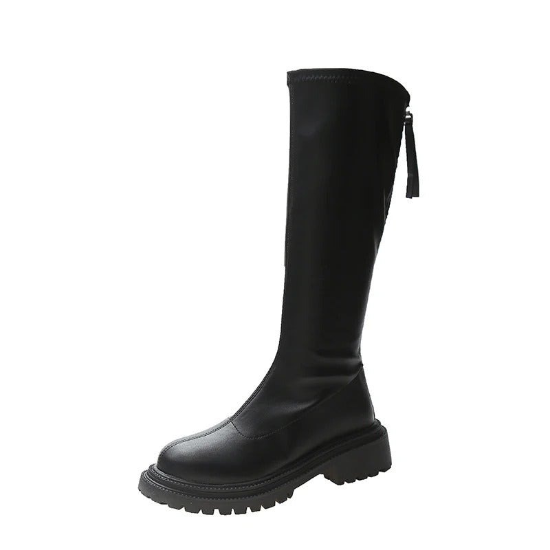 Bottes longues en cuir pour femmes