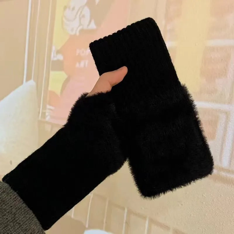 Gants polaires demi-doigts