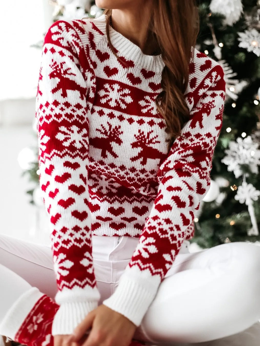 Pull de Noël en tricot pour femmes