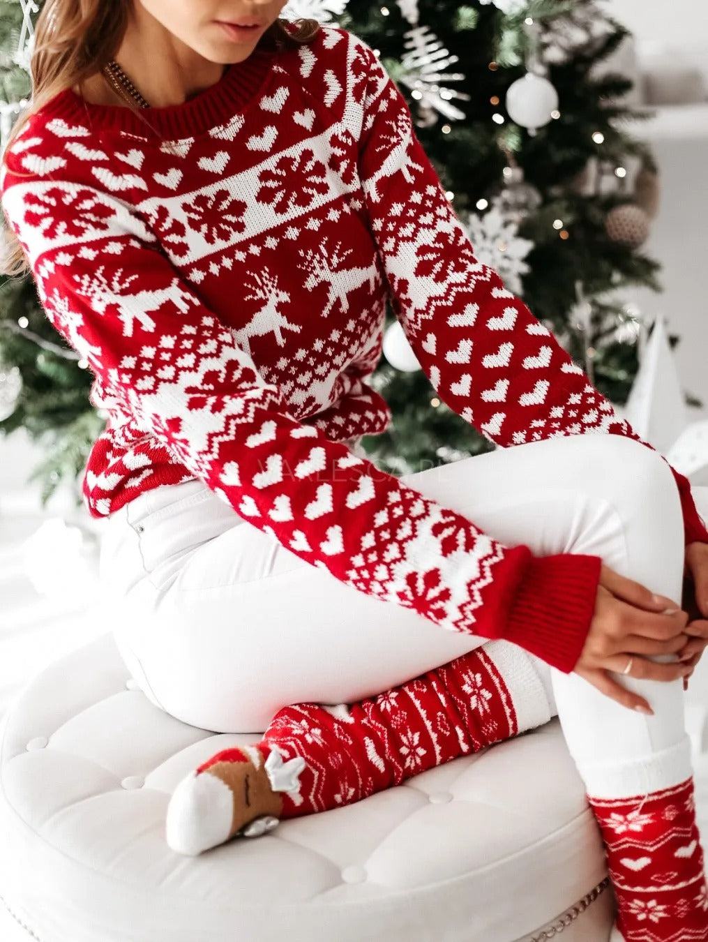 Pull de Noël en tricot pour femmes