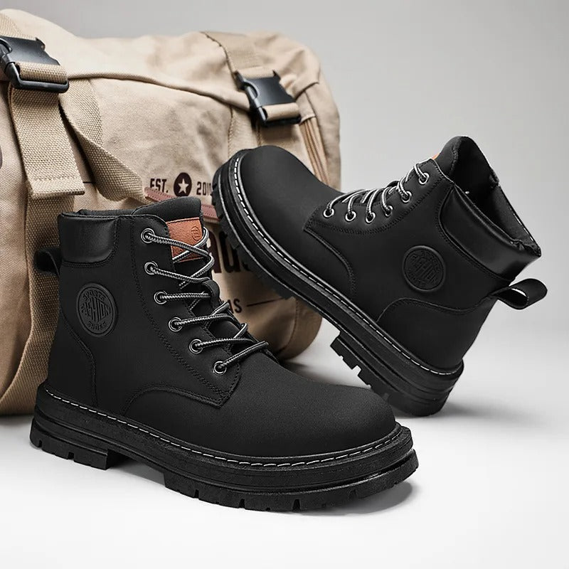 Bottes en cuir rétro pour hommes