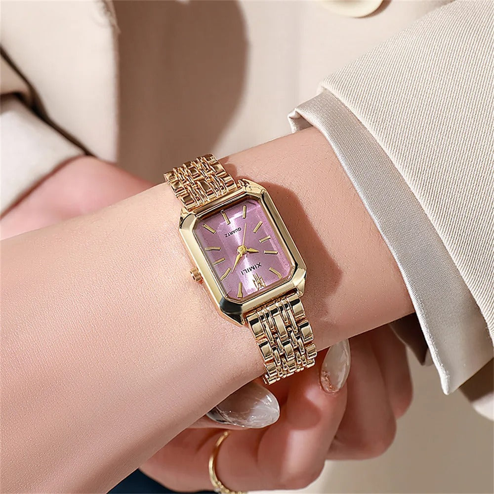 Montre carrée Light Luxury pour femmes