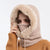 Set de masques pour femmes avec bonnet de fourrure tricoté