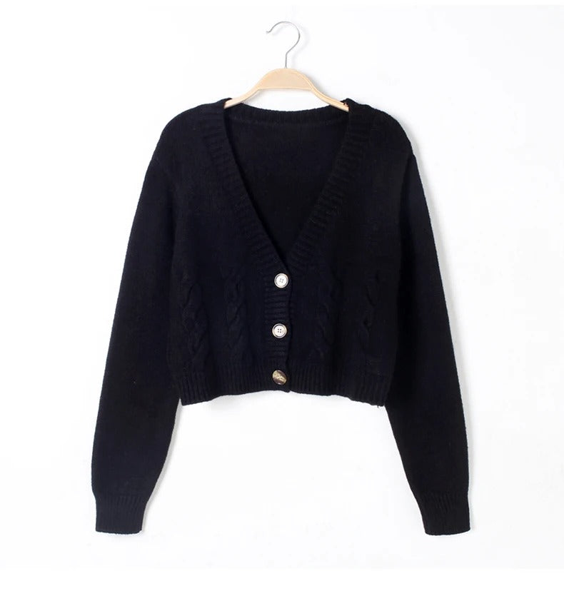 Cardigan en maille torsadée pour femmes